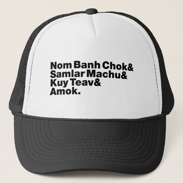 Cambodian / Khmer Street Food Trucker Hat (Front)