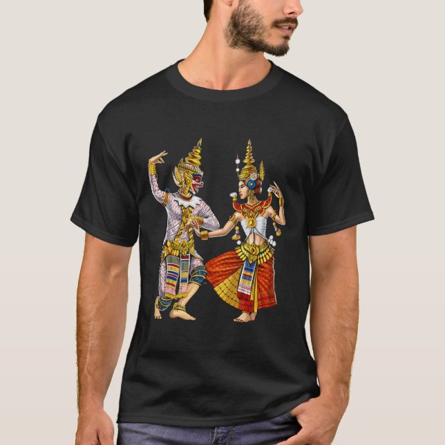 Cambodian Khmer Traditional Dance Apsara Cambodia  T-Shirt (Front)