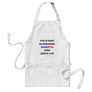 cambodian mom, awesome adult apron