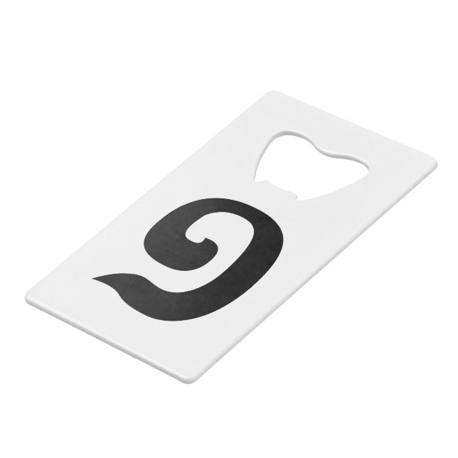 Cambodian Number 1 / One / ១ (Muəj) Khmer Language Credit Card Bottle Opener (Front Angled)