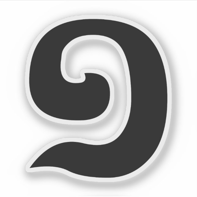 Cambodian Number 1 / One / ១ (Muəj) Khmer Language Sticker (Front)