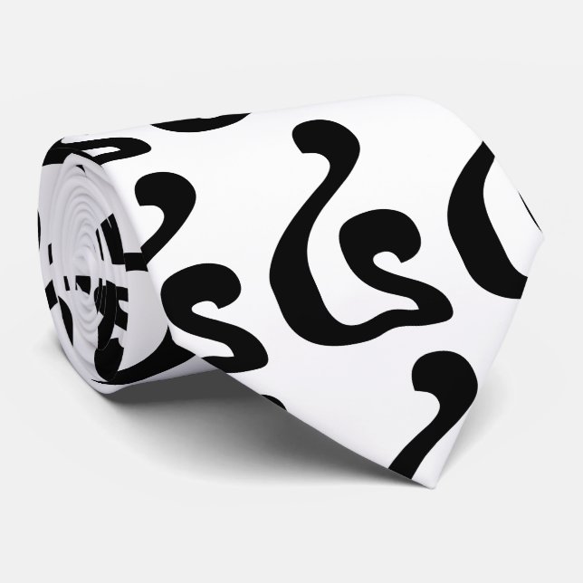 Cambodian Number 4 / Four / ៤ (Buen) Khmer Script Neck Tie (Rolled)