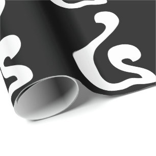 Cambodian Number 4 / Four / ៤ (Buen) Khmer Script Wrapping Paper