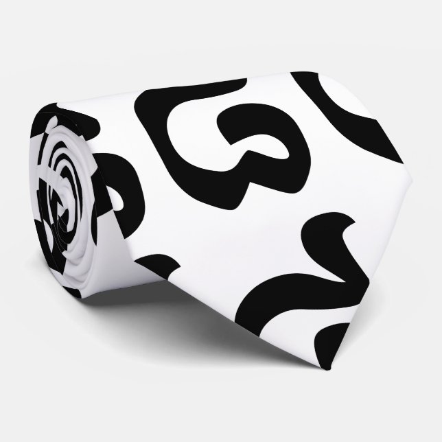 Cambodian Number 8 / Eight / ៨ (Pram Bei) Khmer Neck Tie (Rolled)