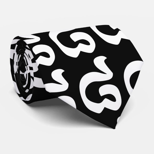 Cambodian Number 8 / Eight / ៨ (Pram Bei) Khmer Neck Tie (Rolled)