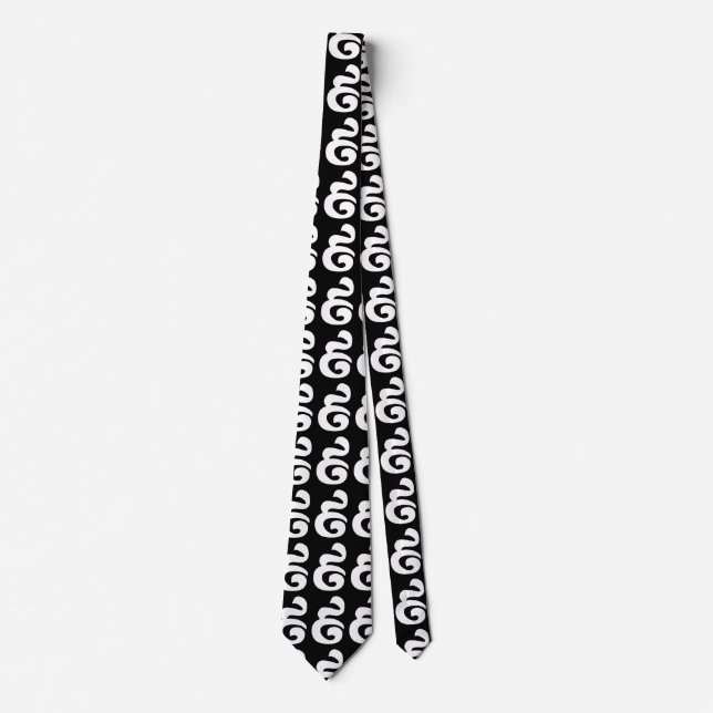 Cambodian Number 9 / Nine / ៩ (Pram Buen) Khmer Neck Tie (Front)