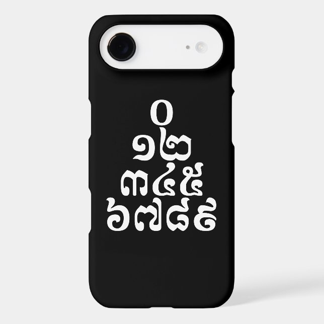 Cambodian Numbers Pyramid - 0 12 345 6789 Khmer Case-Mate iPhone Case (Back)