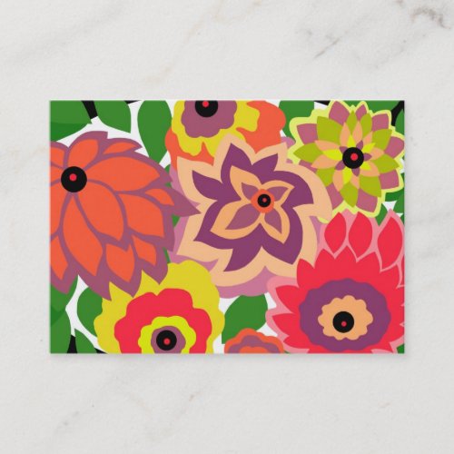 CAMBRIA, ART DECO FLORALS: TROPICANA BUSINESS CARDS