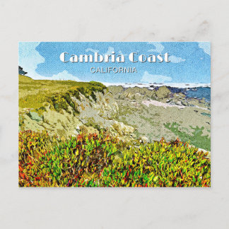 Cambria Coast Holiday Postcard
