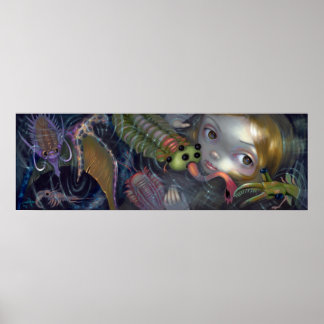 Cambrian Mermaid ART PRINT pop surrealism fantasy