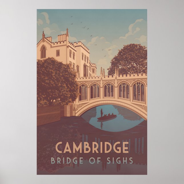 Cambridge Bridge Of Sighs Travel Poster (Front)