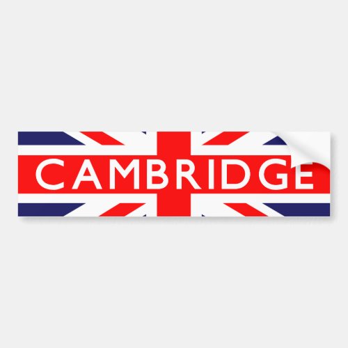 Cambridge  British Flag Bumper Sticker