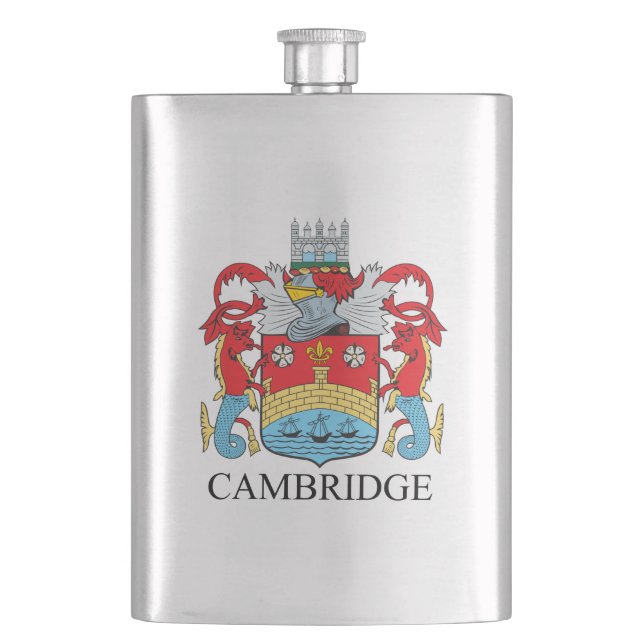 Cambridge coat of arms flask (Front)