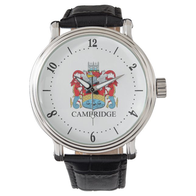 Cambridge coat of arms keychain watch (Front)