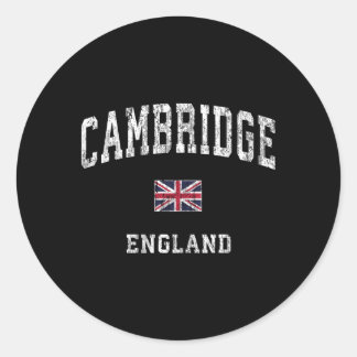 Cambridge England Athletic Sports Classic Round Sticker