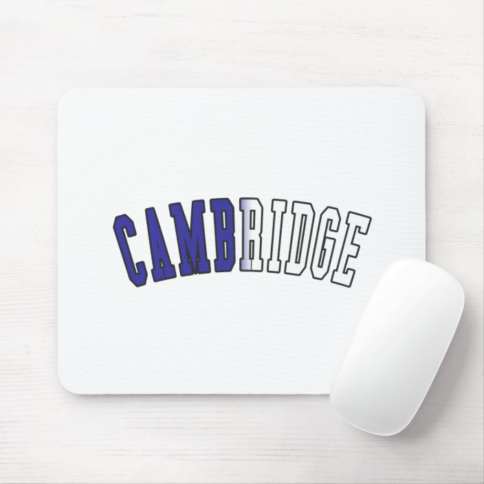 Cambridge in Massachusetts State Flag Colors Mouse Pad