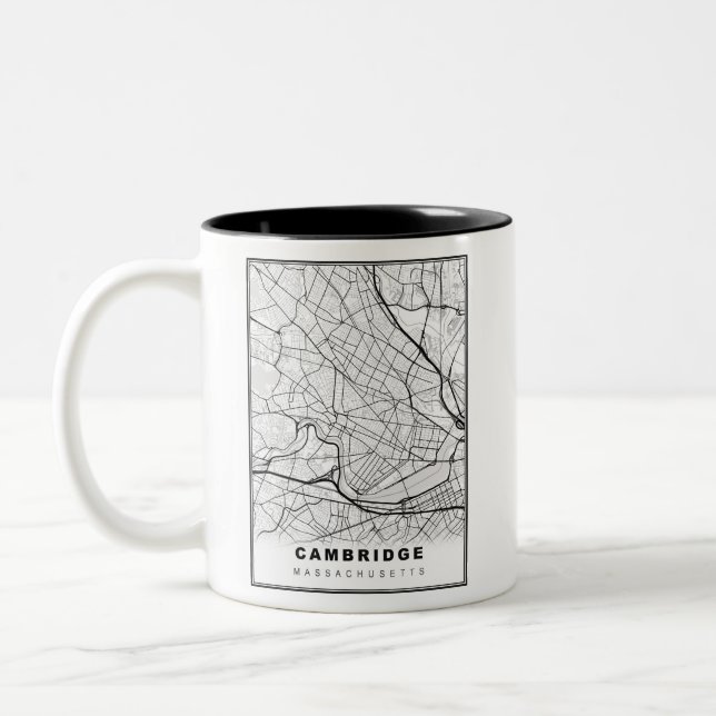 Cambridge Map Two-Tone Coffee Mug (Left)