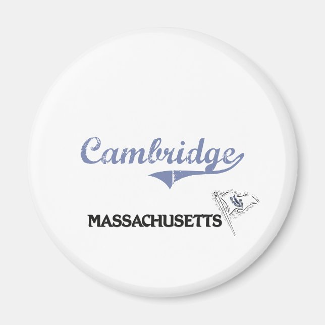 Cambridge Massachusetts City Classic Magnet (Front)