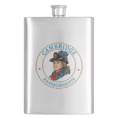 Cambridge Massachusetts Colonial Flask