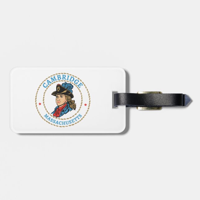 Cambridge Massachusetts Colonial Luggage Tag (Back Horizontal)