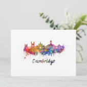 Cambridge skyline in watercolor (Standing Front)