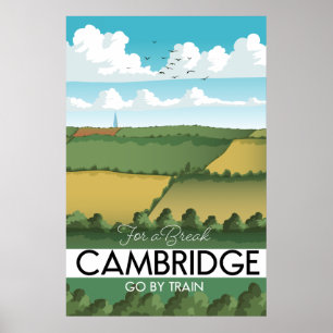 Cambridge Train travel poster