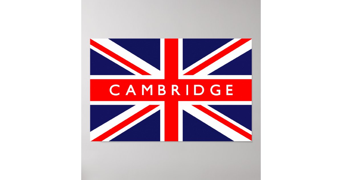 Cambridge UK Flag Poster | Zazzle