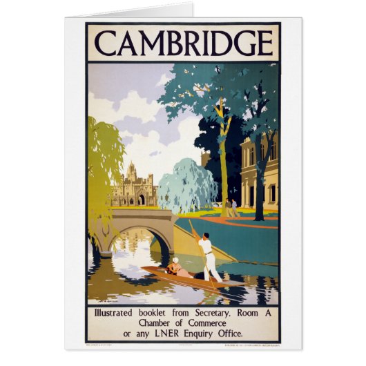 Cambridge Vintage Travel Poster Restored (Front)