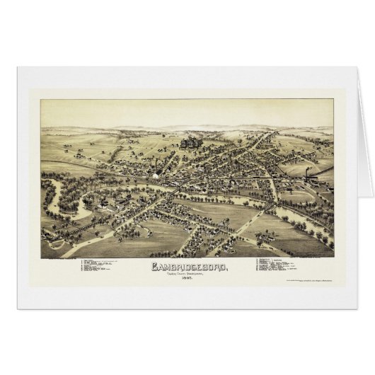 Cambridgeboro, PA Panoramic Map - 1895 Cards (Front Horizontal)