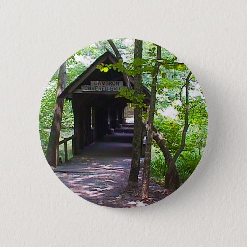 Cambron Covered Bridge Madison County Alabama Button