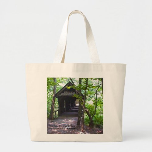 Cambron Covered Bridge Madison County Alabama Large Tote Bag