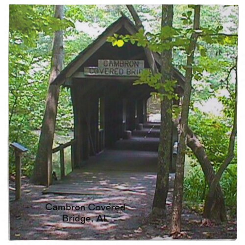 Cambron Covered Bridge Madison County Alabama Napkin