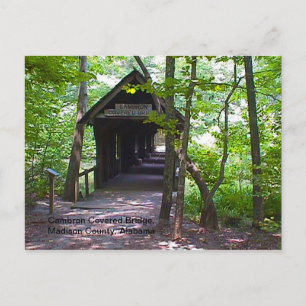 Cambron Covered Bridge, Madison County, Alabama Postcard