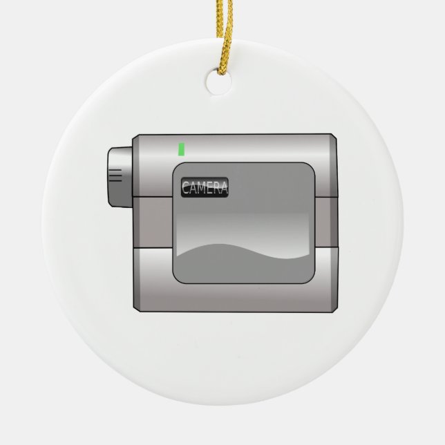 Camcorder Ceramic Ornament (Front)