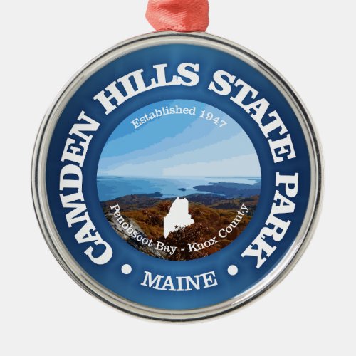 Camden Hills SP Metal Ornament