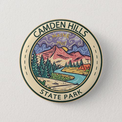 Camden Hills State Park Maine Badge Button