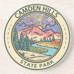 Camden Hills State Park Maine Badge Coaster