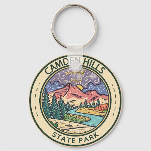 Camden Hills State Park Maine Badge Keychain