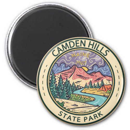 Camden Hills State Park Maine Badge Magnet