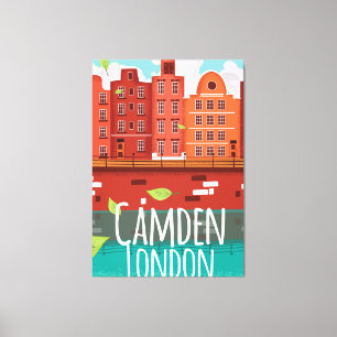 Camden, London vintage travel poster Canvas Print