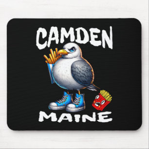Camden Maine Funny Seagull French Fries Souvenir Mouse Pad