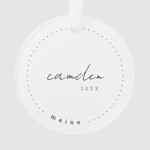 Camden Maine ME Travel United States Simple Ornament