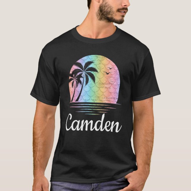 Camden Maine Mermaid Beach Vacation Family Matchin T-Shirt (Front)