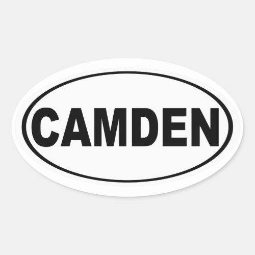 Camden Maine Oval Sticker