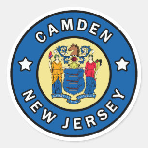 Camden New Jersey Classic Round Sticker