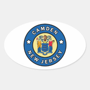 Camden New Jersey Oval Sticker
