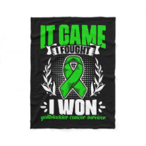 Came I Fought I Won - Bile Duct Cancer Gallbladder Fleece Blanket