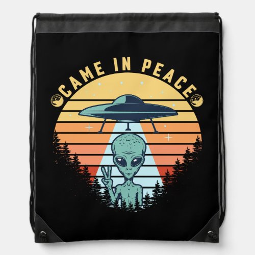 Came in peace retro design Backpack