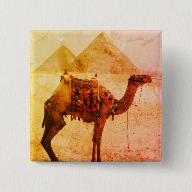 camel aged pyramids button (Front)