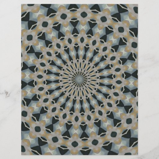 Camel and Teal Kaleidoscope (Front)